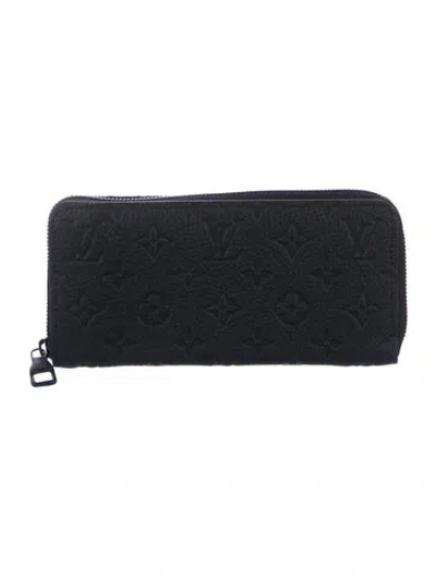 Pre-owned Louis Vuitton Leather Continental Wallet In Black