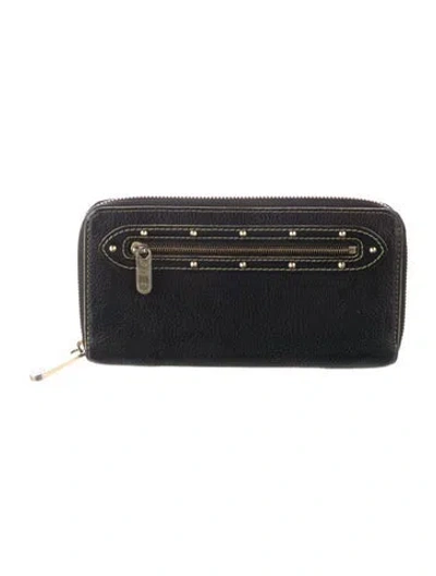 Pre-owned Louis Vuitton Leather Continental Wallet In Black