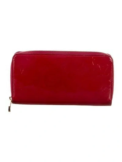 Pre-owned Louis Vuitton Leather Continental Wallet In Red
