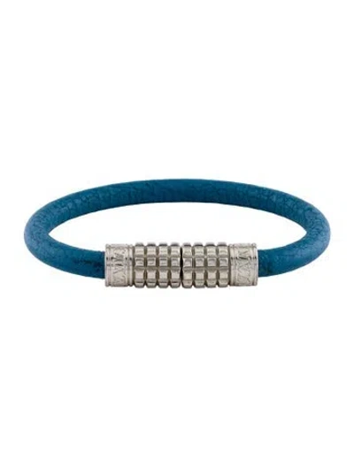 Pre-owned Louis Vuitton Leather Digit Bangle Bracelet, 6.5" In Multi