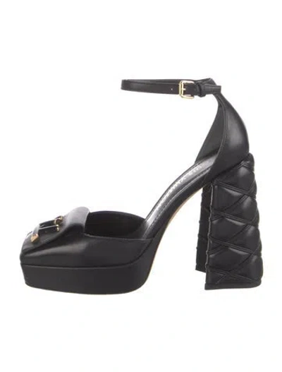 Pre-owned Louis Vuitton Leather D'orsay Pumps In Black