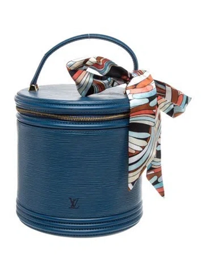 Pre-owned Louis Vuitton Leather Epi Leather Cannes In Blue