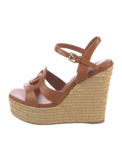 Pre-owned Louis Vuitton Leather Espadrilles In Brown