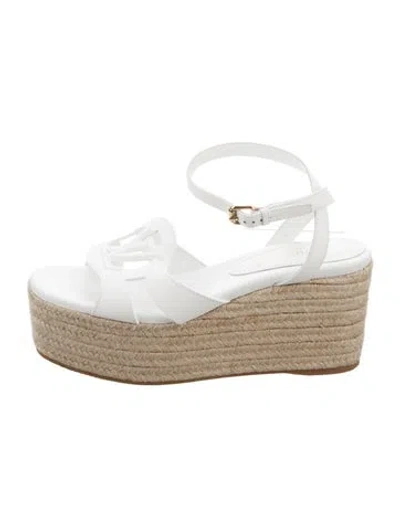 Pre-owned Louis Vuitton Leather Espadrilles In Neutrals/white