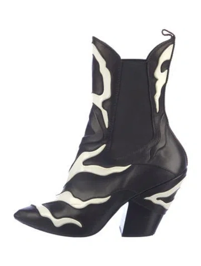 Pre-owned Louis Vuitton Leather Graphic Print Western Boots In Blue