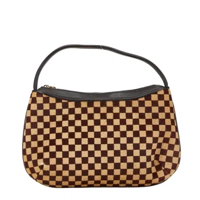 Pre-owned Louis Vuitton Leather Handbag Pochette Pouch () In Brown
