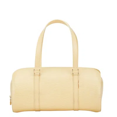 Pre-owned Louis Vuitton Leather Handbag Pouch () In Beige