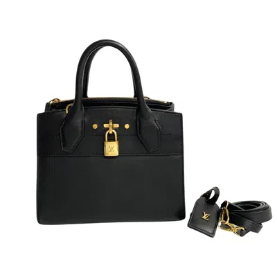 Pre-owned Louis Vuitton Leather Handbag Shoulder Bag () In Black
