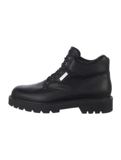 Pre-owned Louis Vuitton Leather Hiking Boots In Black