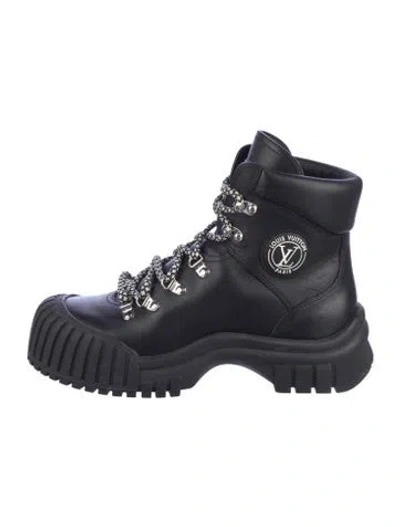 Pre-owned Louis Vuitton Leather Hiking Boots In Black