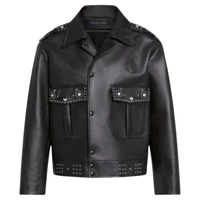 Pre-owned Louis Vuitton Leather Jacket Aw21 Runway Collection Org Price $6900 In Black