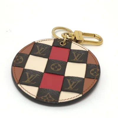 Pre-owned Louis Vuitton Leather Keyring () In Brown