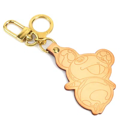 Pre-owned Louis Vuitton Leather Keyring () In White