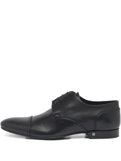 Pre-owned Louis Vuitton Leather Lace-up Derby Shoes In Black