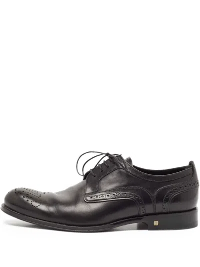 Pre-owned Louis Vuitton Leather Lace-up Shoes In Black