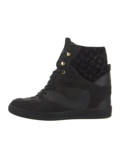 Pre-owned Louis Vuitton Leather Lace-up Boots In Black