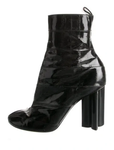 Pre-owned Louis Vuitton Leather Lace-up Boots In Black