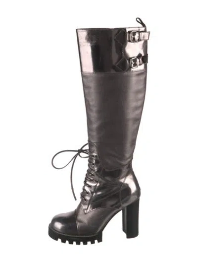 Pre-owned Louis Vuitton Leather Lace-up Boots In Brown
