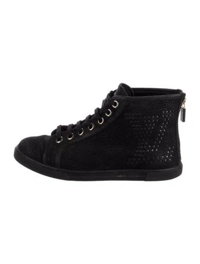 Pre-owned Louis Vuitton Leather Lasercut Accents Boots In Black