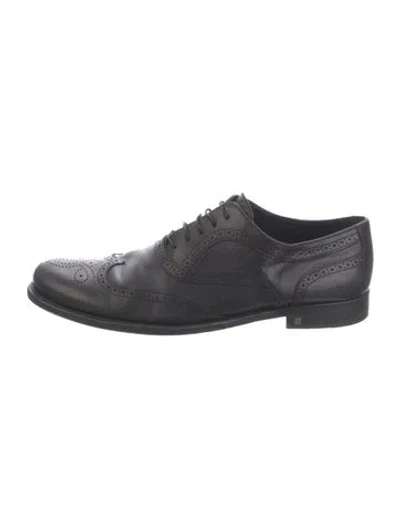 Pre-owned Louis Vuitton Leather Lasercut Accents Brogues In Black
