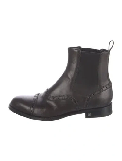 Pre-owned Louis Vuitton Leather Lasercut Accents Chelsea Boots In Black