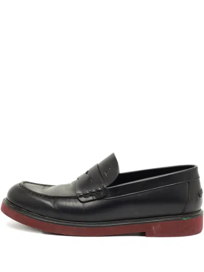 Pre-owned Louis Vuitton Leather Loafers In Black