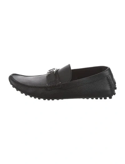 Pre-owned Louis Vuitton Leather Loafers In Black