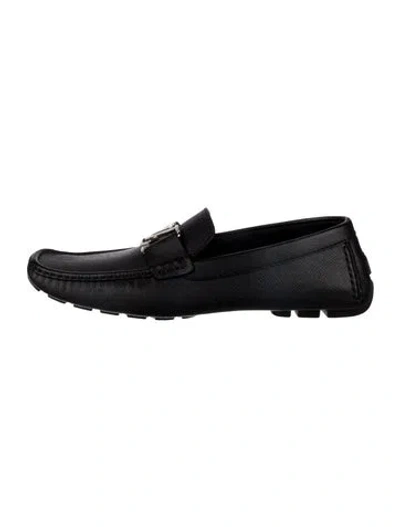 Pre-owned Louis Vuitton Leather Loafers In Black