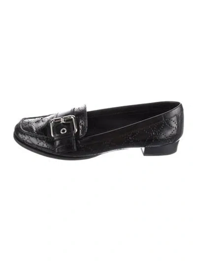 Pre-owned Louis Vuitton Leather Loafers In Black