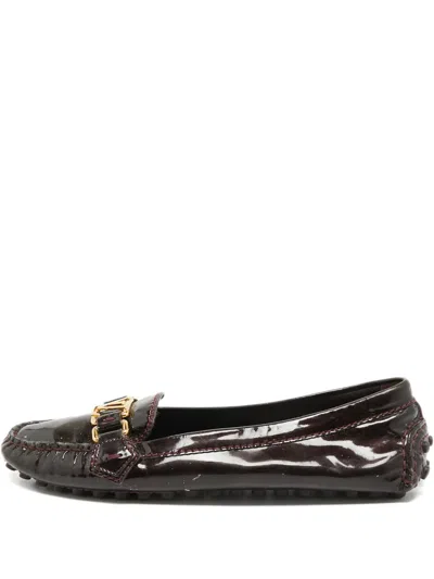 Pre-owned Louis Vuitton Leather Loafers In Brown