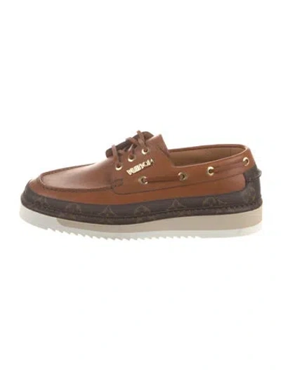 Pre-owned Louis Vuitton Leather Loafers In Brown