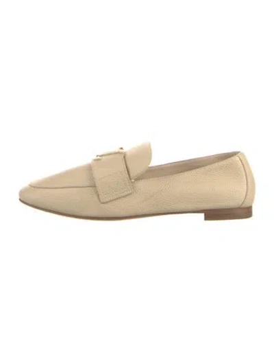 Pre-owned Louis Vuitton Leather Loafers In Neutral