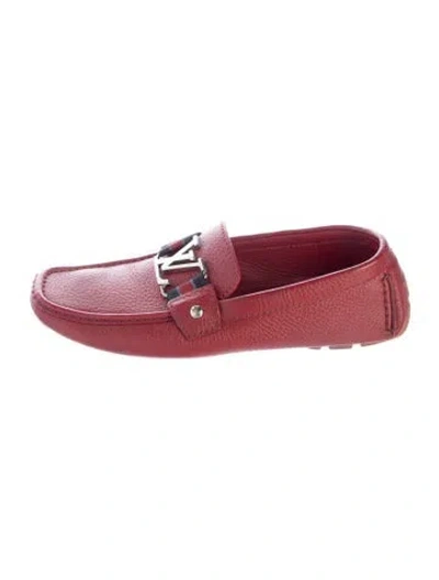 Pre-owned Louis Vuitton Leather Loafers In Red
