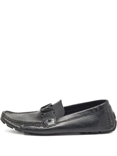 Pre-owned Louis Vuitton Leather Logo-buckle Loafers