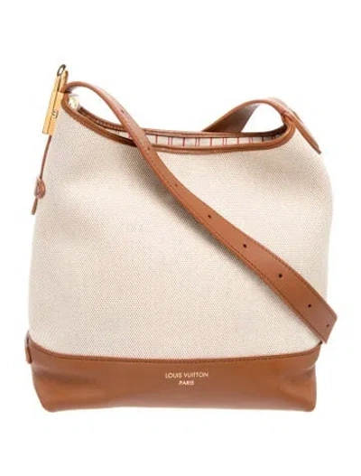 Pre-owned Louis Vuitton Leather Low Key Hobo In Neutrals