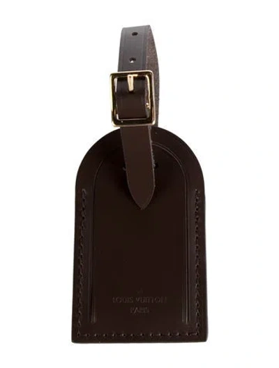 Pre-owned Louis Vuitton Leather Luggage Tag In Brown
