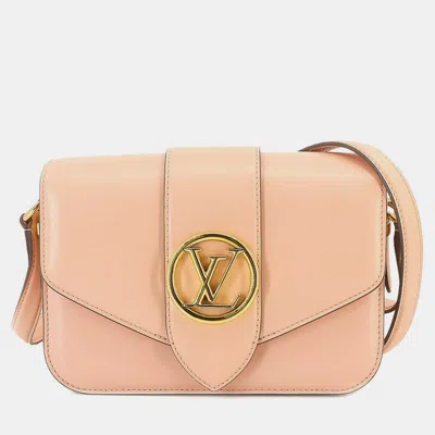 Pre-owned Louis Vuitton Leather Lv Pont 9 Bag In Pink