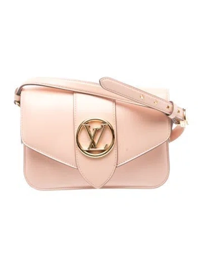 Pre-owned Louis Vuitton Leather Lv Pont 9 In Pink