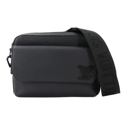 Pre-owned Louis Vuitton Leather Messenger Bag Shoulder Bag () In Black