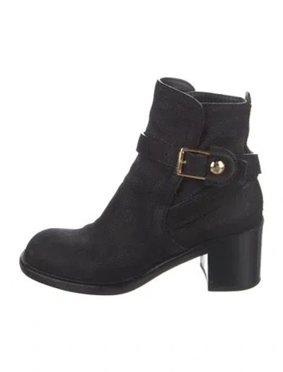 Pre-owned Louis Vuitton Leather Moto Boots In Black