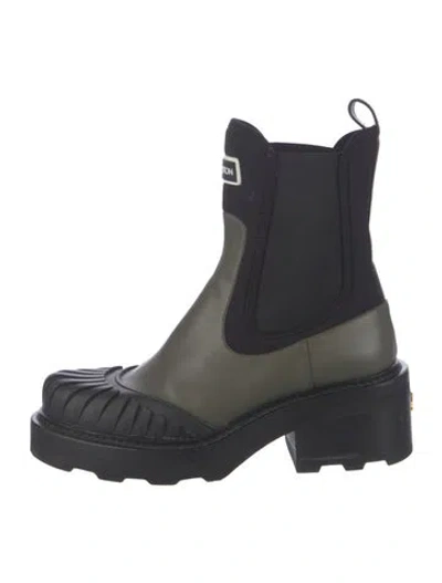 Pre-owned Louis Vuitton Leather Moto Boots In Blue