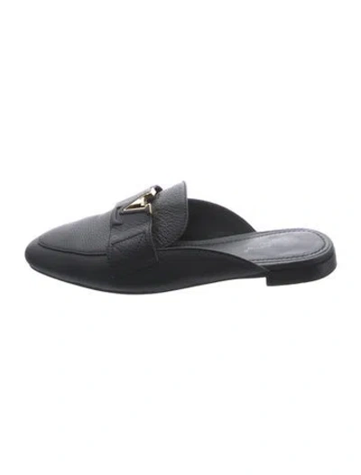 Pre-owned Louis Vuitton Leather Mules In Black