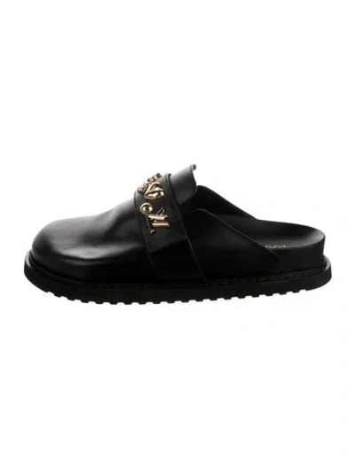Pre-owned Louis Vuitton Leather Mules In Black