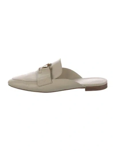 Pre-owned Louis Vuitton Leather Mules In Neutrals