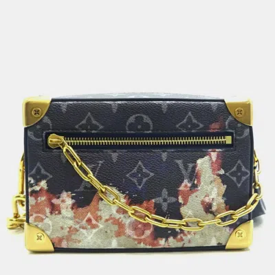 Pre-owned Louis Vuitton Leather Navy Soft Trunk Women's Shoulder Bag In Navy Blue