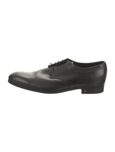 Pre-owned Louis Vuitton Leather Oxfords In Black