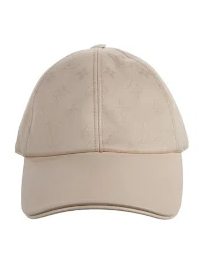 Pre-owned Louis Vuitton Leather Patterned Baseball Hat In Neutrals