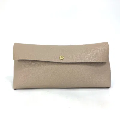 Pre-owned Louis Vuitton Leather Pouch () In Beige