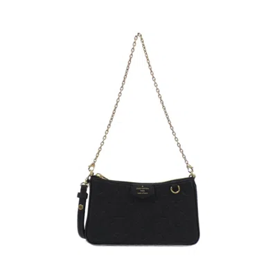 Pre-owned Louis Vuitton Leather Pouch Shoulder Bag () In Black