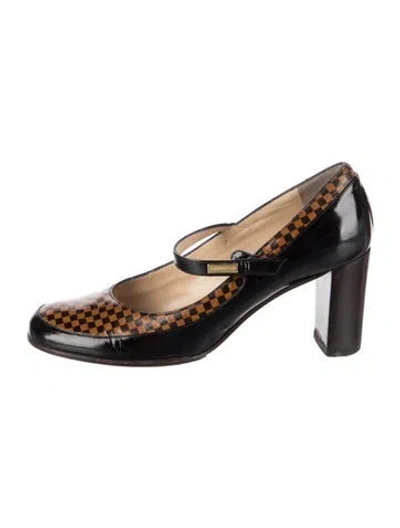 Pre-owned Louis Vuitton Leather Printed Pumps In Black